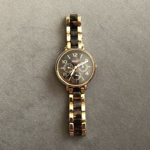 Fossil Gold and Tortoise Watch